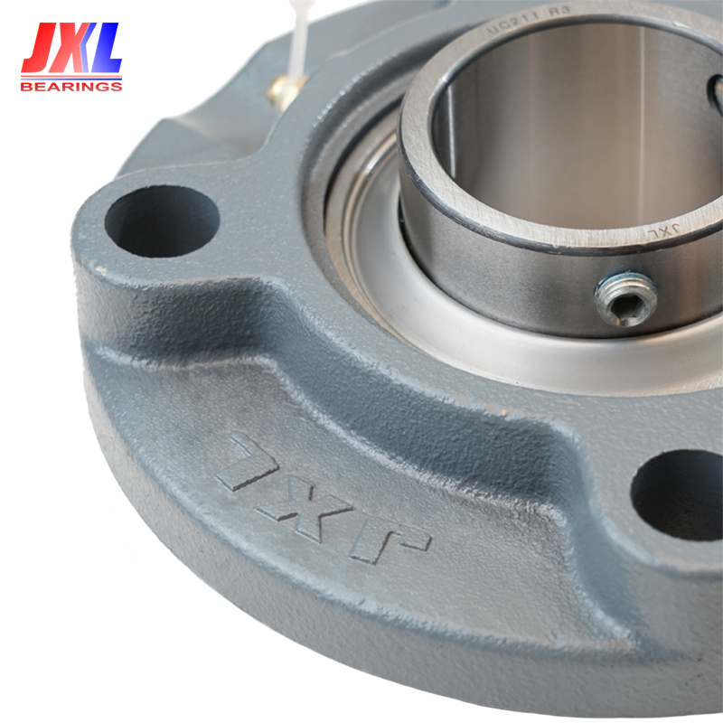 JXL UCFC212H Ucfc204-16 Cast Iron Mounted Ball Bearing 4 Bolt Flange Cartridge Units