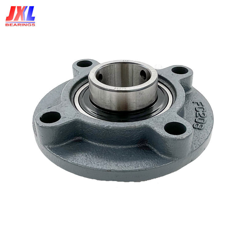 JXL UCFC215H Factory Wholesale Cast Iron Mounted Ball Bearing 4 Bolt Flange Cartridge Units