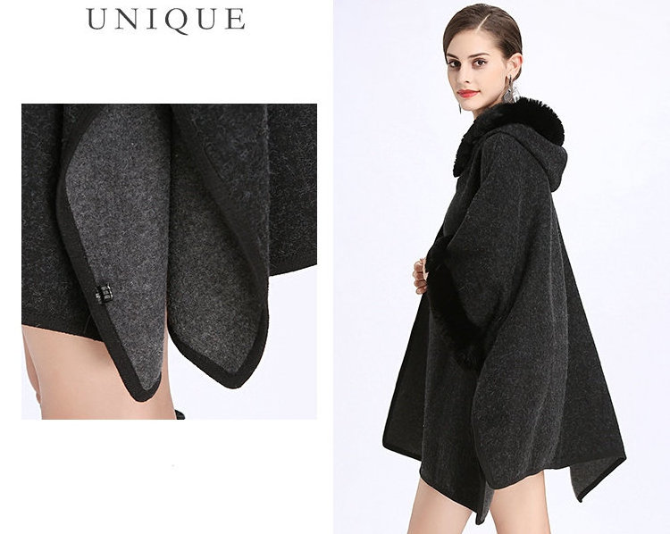 Top seller fall winter classy fur collar sweater for ladies poncho choose hooded quality women cardigan