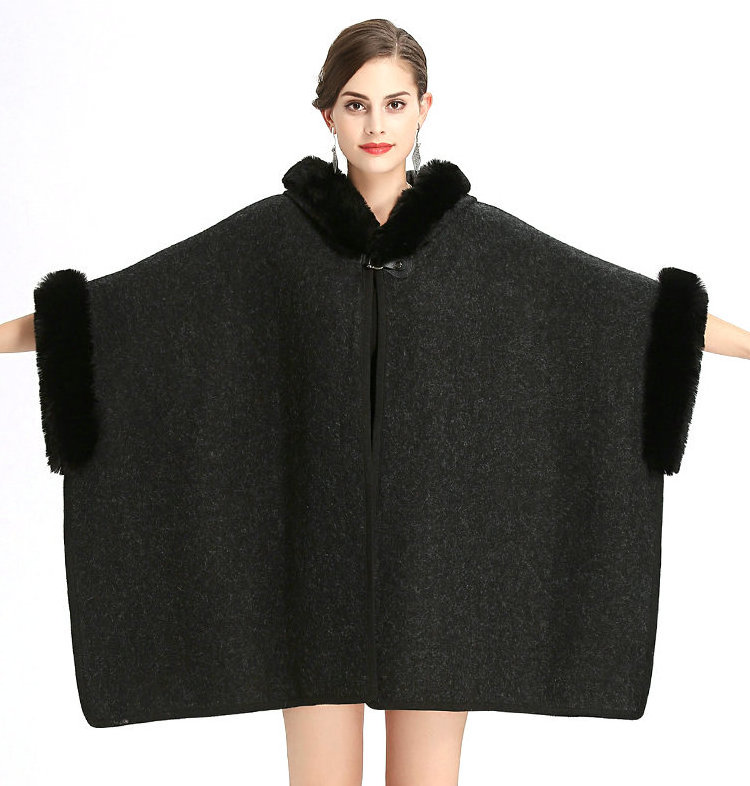 Top seller fall winter classy fur collar sweater for ladies poncho choose hooded quality women cardigan