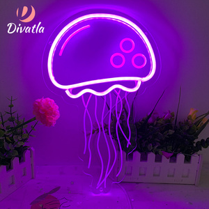 DIVATLA  Easy Installation Acrylic Engraving Led Neon Sign Text Light Home Living Room Remote Control Smart lighting