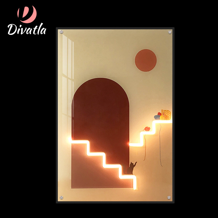 DIVATLA 2023 Trendy Wall Mounted Art Painting Drawing Indoor Flexible Rope 4W Led Neon Lighting