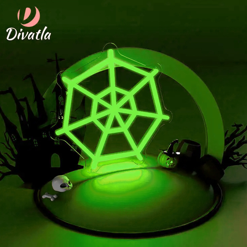 DIVATLA  Customized Multiple Colour Halloween Party Decoration Fashion Atmosphere Acrylic LED Light Neon Signs