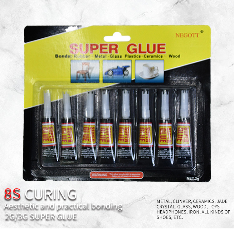 8/12pcs Per Card Cyanoacrylate Glue Super Adhesive Instant Glue