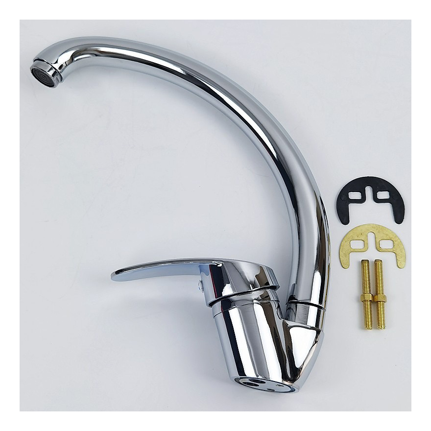 Latest hot sale Kitchen mixer high-quality solid brass economic kitchen faucet swan neck chromed basin faucet