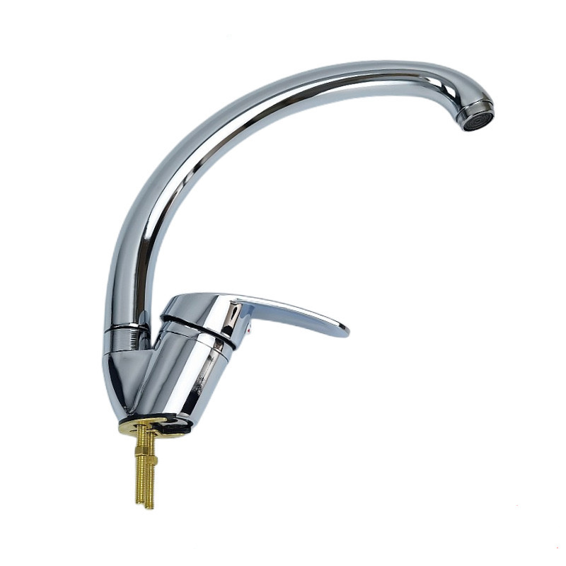 Latest hot sale Kitchen mixer high-quality solid brass economic kitchen faucet swan neck chromed basin faucet