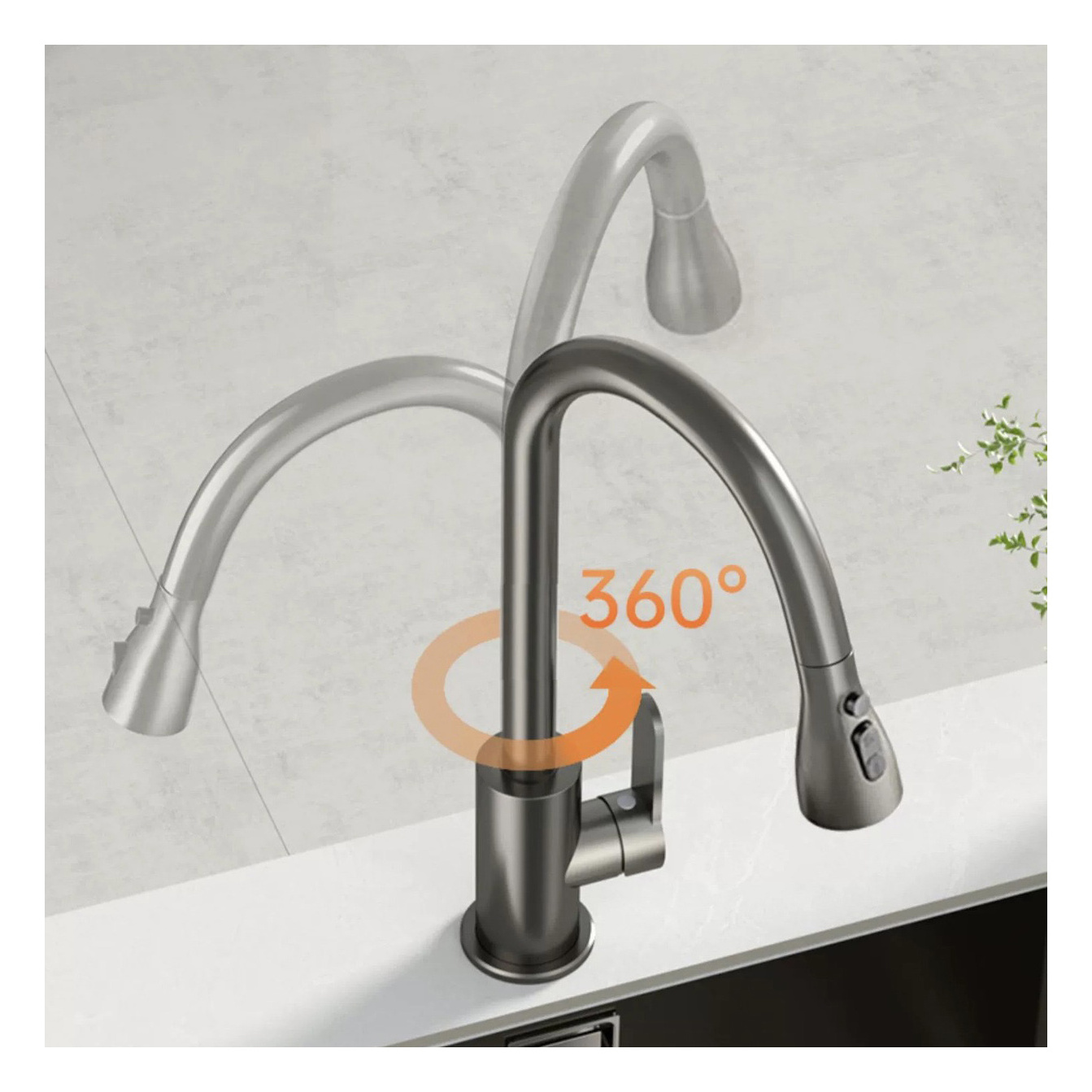 kitchen stainless steel faucet 304 water tap modern taps brass pull out sprayer kitchen mixer sink faucets