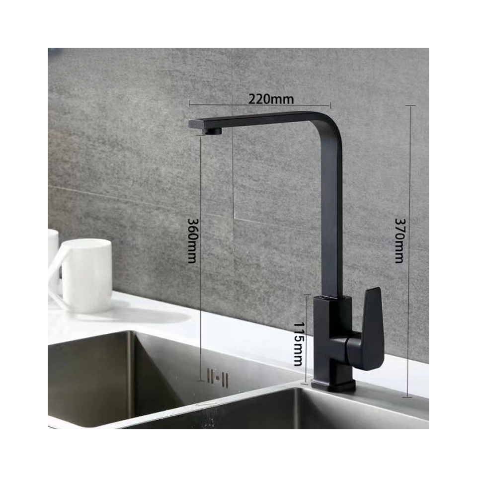 Matte Black Kitchen Faucet Wall Mounted Black Black Sink Save Water Kitchen Sink Tap Faucets For Kitchen