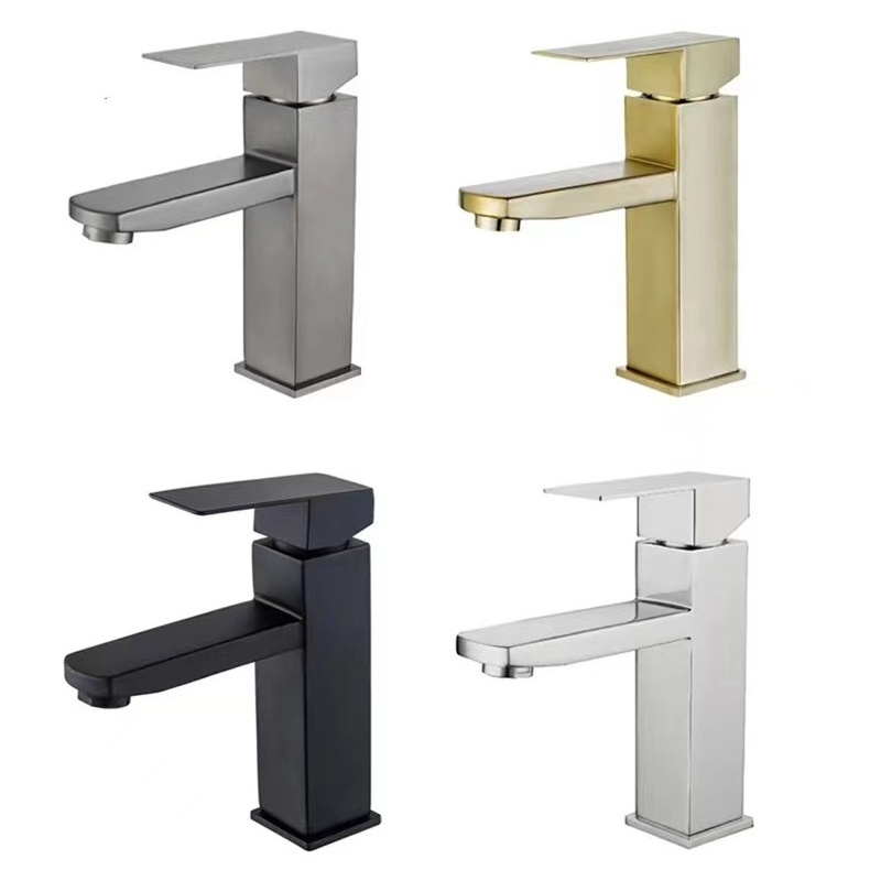 304 stainless steel faucet cold and hot brass basin toilet wash basin bathroom cabinet water basin faucet