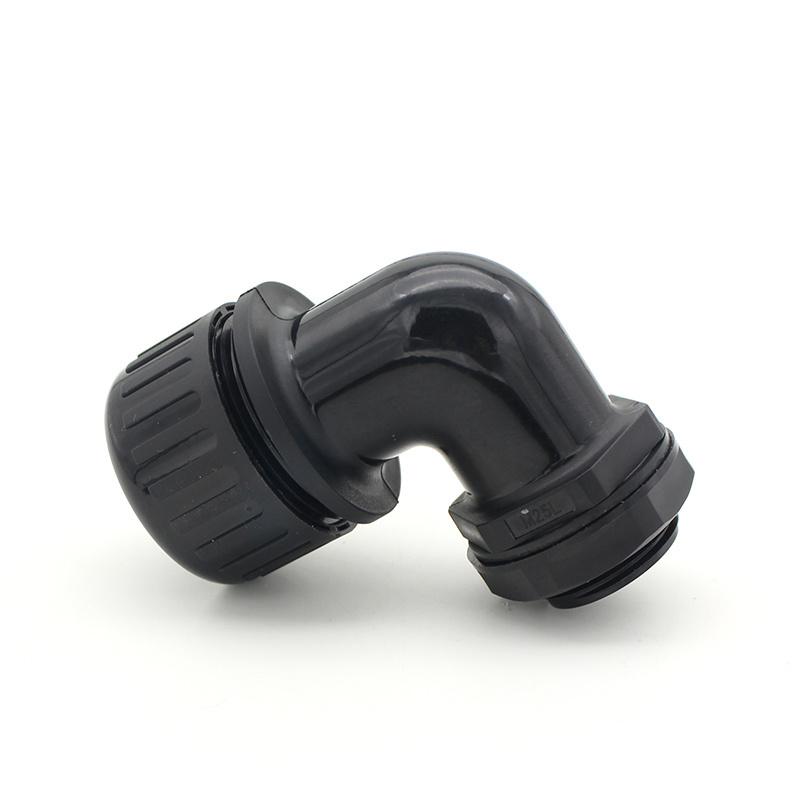 Factory Price PG21 Plastic Black 90 Degree Waterproof IP68 M32*1.5 Light Grey Nylon Liquid Tight Conduit Fittings Manufacture