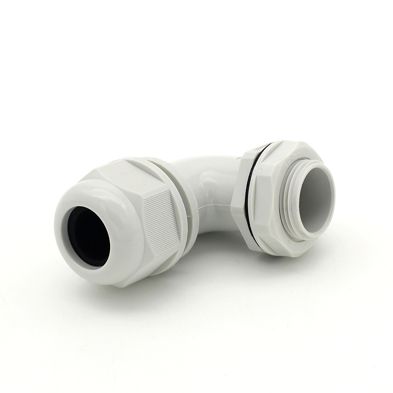 Factory Price 90 Degree Plastic Liquid Tight Elbow Waterproof IP68 Nylon Metric Flexible Conduit Fittings for Outdoor Enclosure