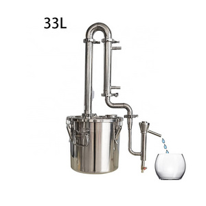 33L 201 stainless steel steamer alcohol distillation equipment with degree viewer household vodka distiller