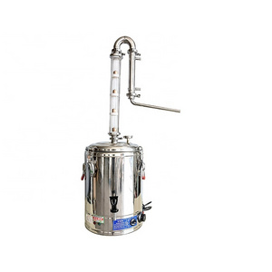 25L plug-in alcohol distiller stainless steel distilled water machine Glass column and copper core distillation tower still