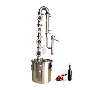 50L Wine degree viewer Household Alcohol distiller Whiskey rum Distiller 4 layer copper core distillation tower Private winery