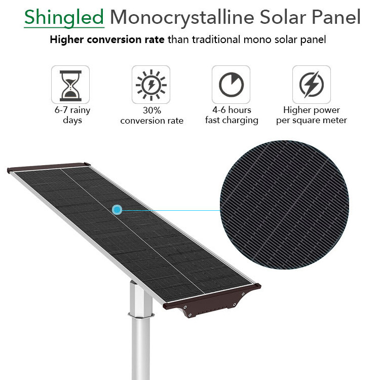 Patent Design 30W 50W 70W Integrate Aluminum Solar Street Light With Remote Control PIR Motion Sensor