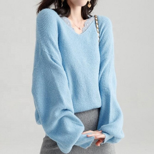 Ladies Chenille Angora Mohair Sweater