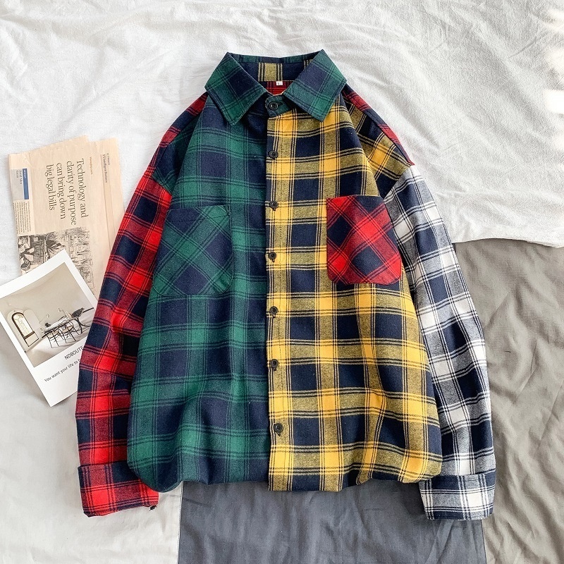 Crazy Shirts Tee Utility Factory Elbow Patch Raw Edge Flannel Shirt With High Quality Men's