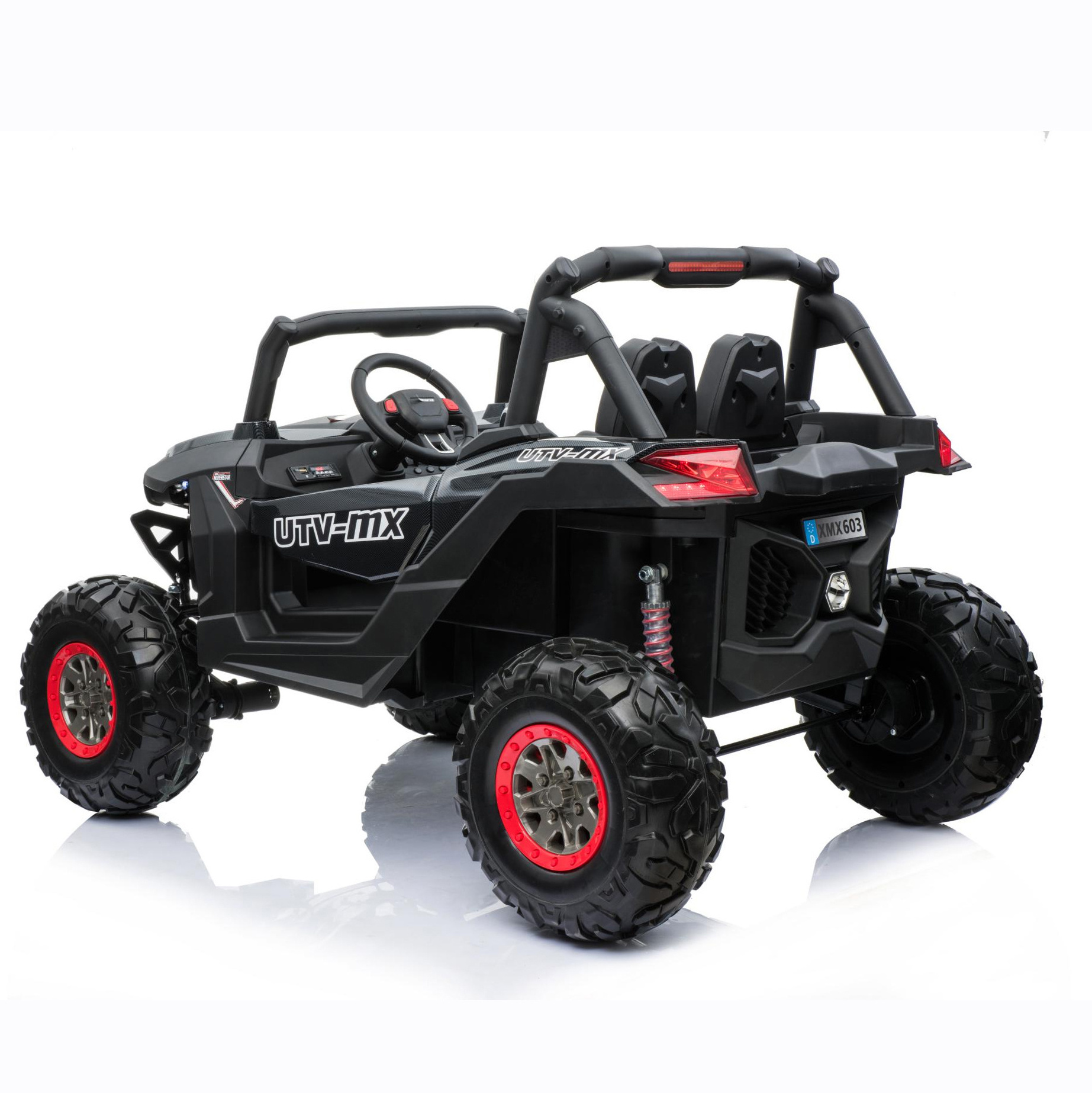 popular UTV series 12v four wheel electric kids car two seat ride on car on playground with battery power