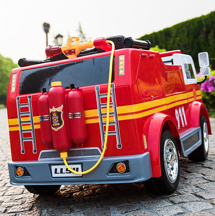 kids ride on car 12V/24V battery powered fire fighting truck with music and horn