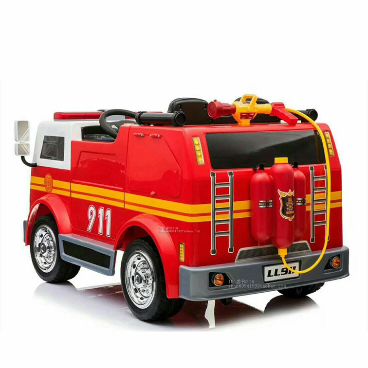 kids ride on car 12V/24V battery powered fire fighting truck with music and horn