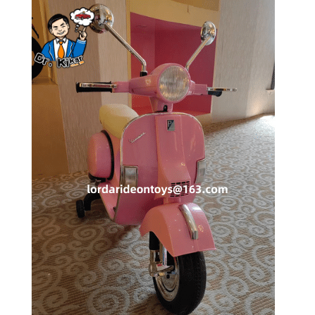 2022 cheap price mini Vespa licensed kids electric motorcycle baby ride on toys car