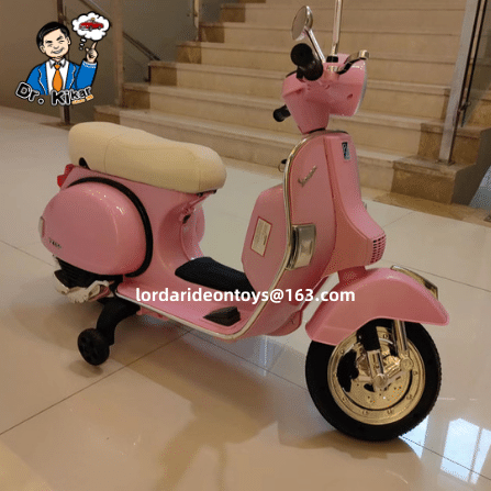 2022 cheap price mini Vespa licensed kids electric motorcycle baby ride on toys car