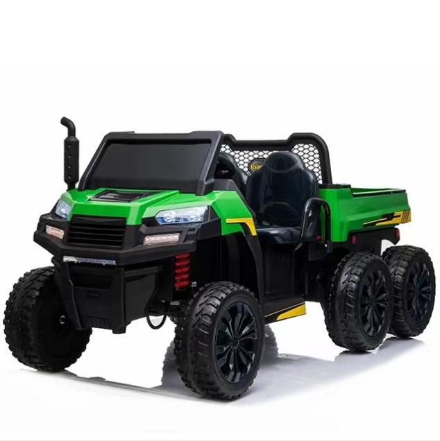 big kids electric tractor 12v  24v battery power six wheel ride on car for children to drive