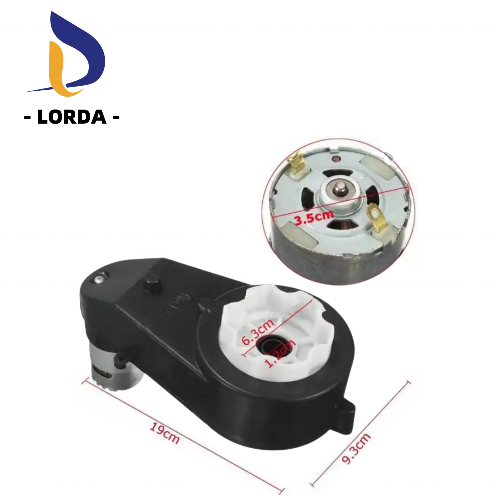 Lorda 6V 12V 24V RS550 gearbox electric bumper cars parts kids amusement rides electric kids car ride-on cars