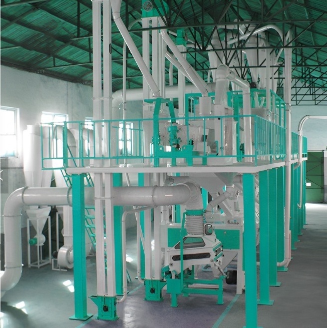 Large Scale 80 TPD Maize Corn Grits Flour Production Line machine