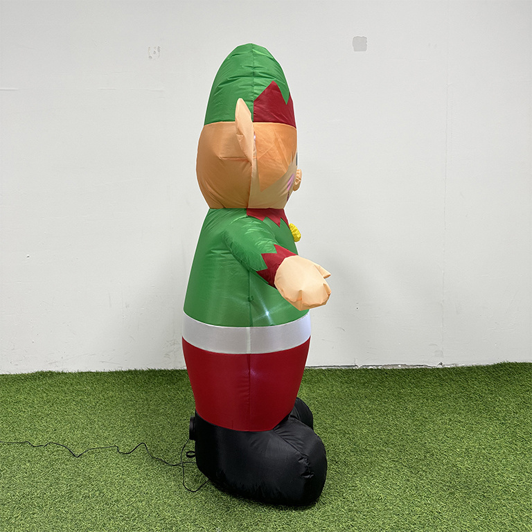 4FT african american inflatable elf with candy decoration ideas for christmas at home