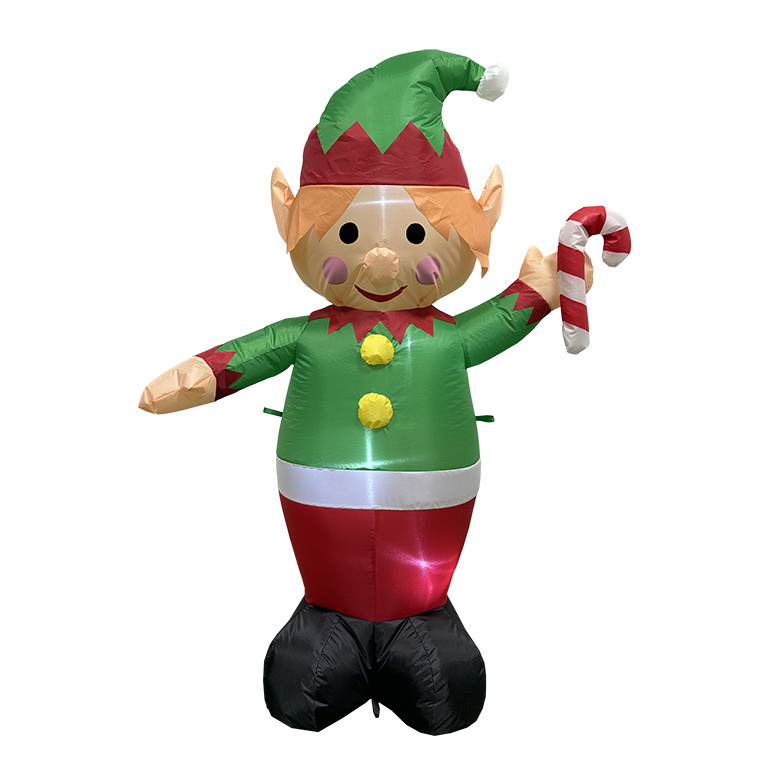 4FT african american inflatable elf with candy decoration ideas for christmas at home