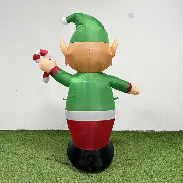 4FT african american inflatable elf with candy decoration ideas for christmas at home