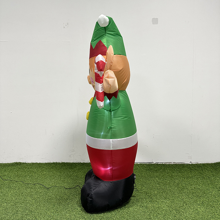 4FT african american inflatable elf with candy decoration ideas for christmas at home