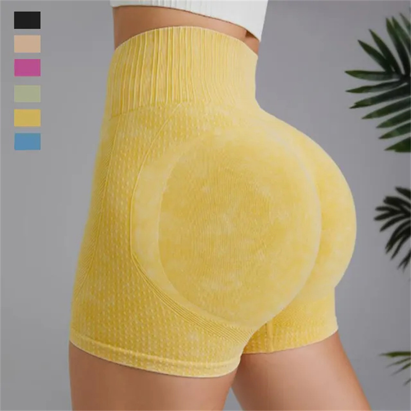 Aoyema Women Sports Yoga Shorts Jogging Fitness High Waist Push Up Gym Short Workout Booty Gym Yoga Shorts for Women