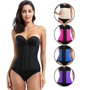 High Quality 9 Steel Boned Colombian Corsets Latex Waist Trainer with Durable hooks