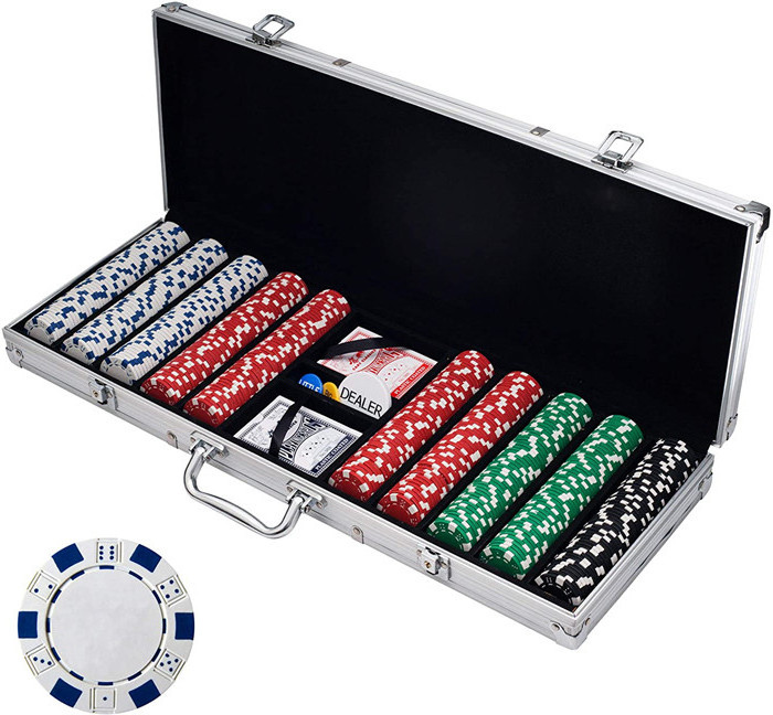 Custom poker chips 500pcs 11.5g Dice Poker Chip Set / 14g Clay Poker Chips