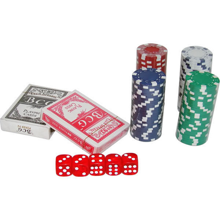 Transparent briefcase 400 poker chips set