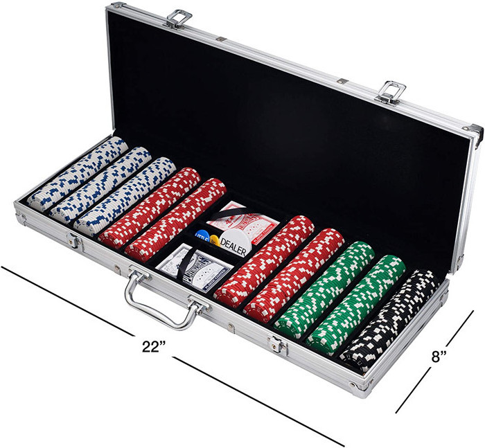 Aluminium poker chip empty case for adult