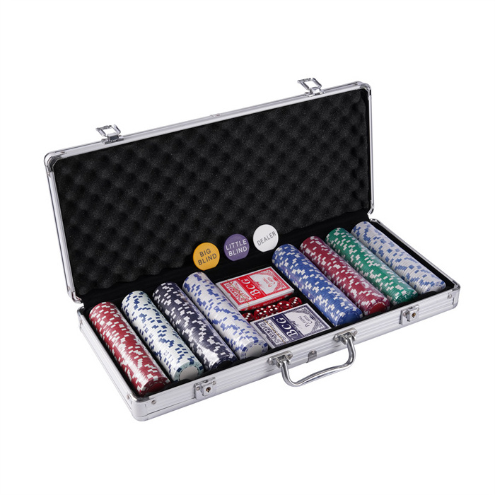 OEM Storage Box For 400 500 Chips poker chip case empty aluminum poker chip case