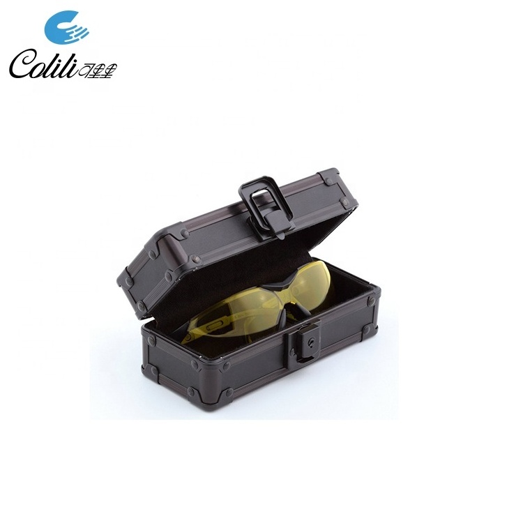 Small custom aluminum sunglasses metallic sunglass case with Logo Printing