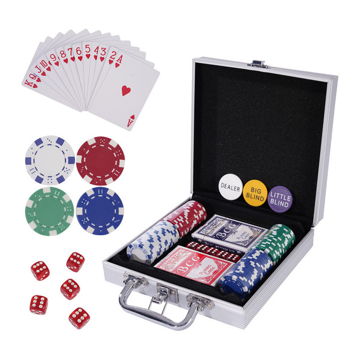 Numbered Blank Chips Aluminum Case Poker Chip Sets