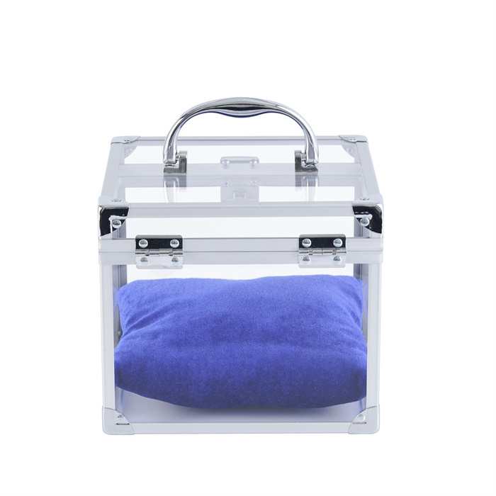 Customized Crown Acrylic Train Case Clear Cosmetic Box for Pageants Customizable Cosmetic Bags & Cases