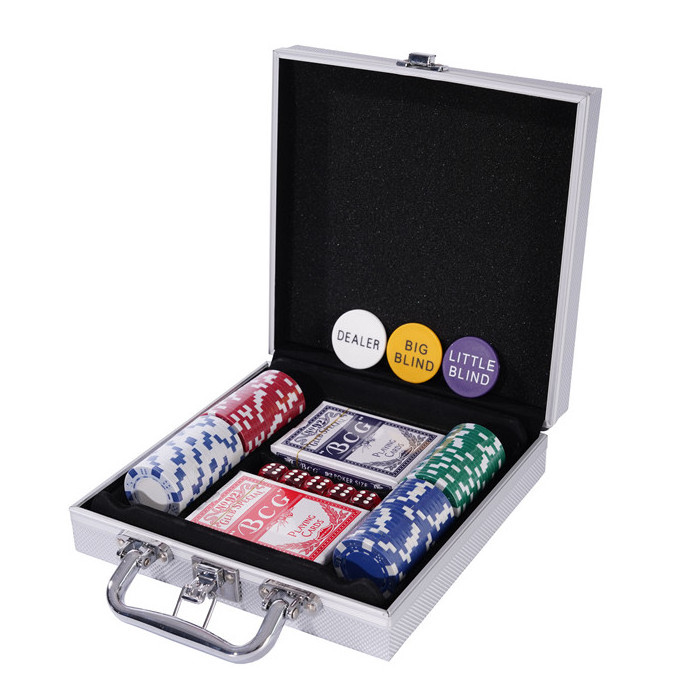 Numbered Blank Chips Aluminum Case Poker Chip Sets