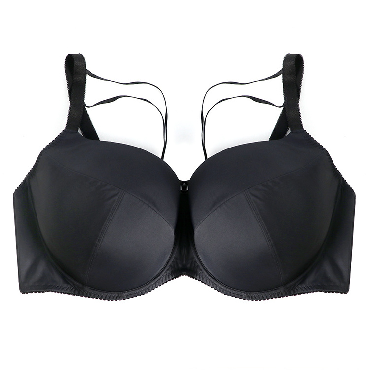 Custom Female Bra Underwires Cotton Breathable Push Up D E F G 3/4 Cup Bigger Breasts Bras For Plus Size Women