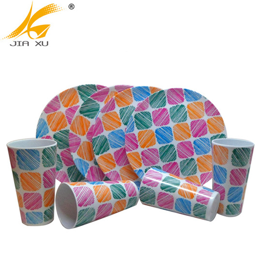 melamine 16pcs dinner set custom design printing dinnerware