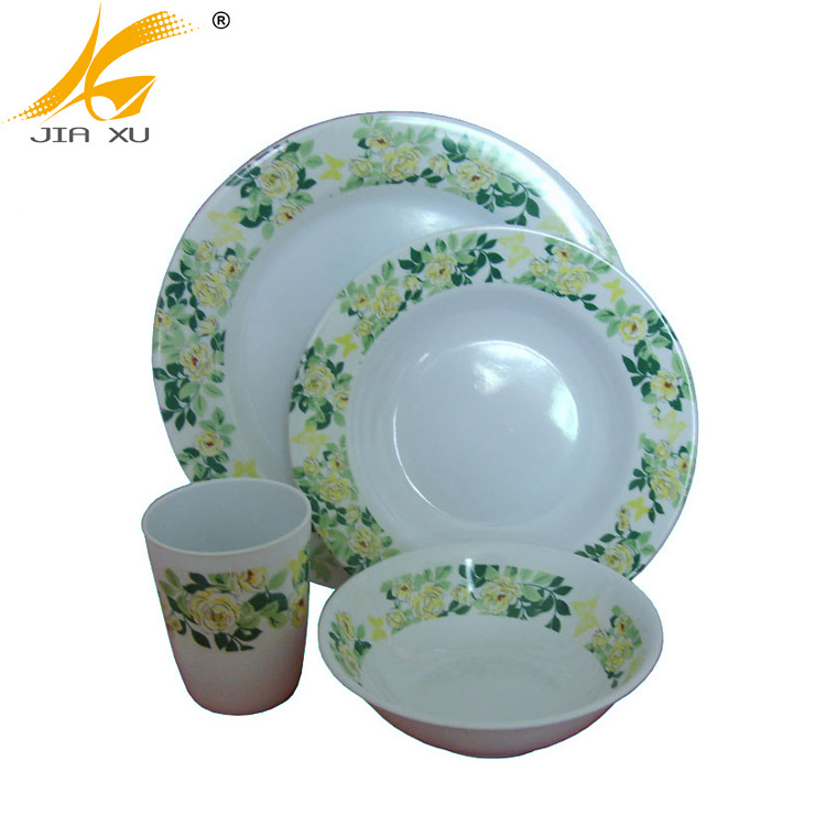 melamine 16pcs dinner set custom design printing dinnerware