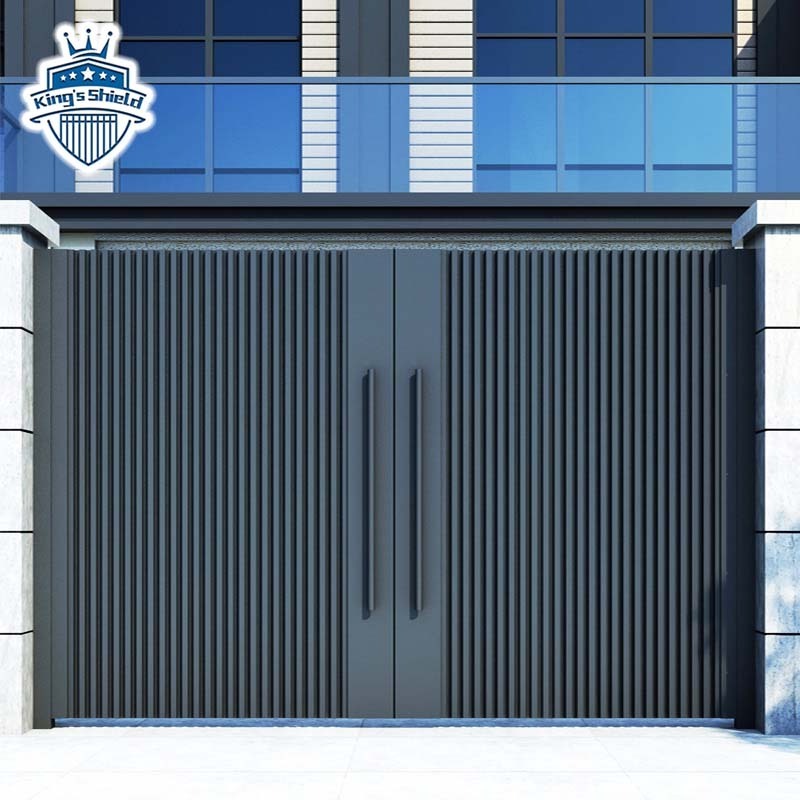 Automatic main designs driveway Aluminum Double Swing Driveway  gate for houses Gates