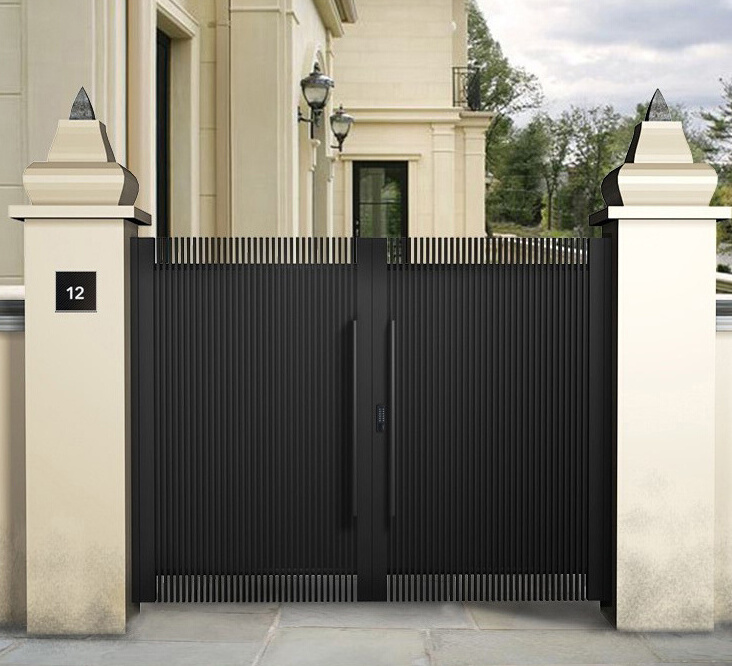 high quality electric driveway aluminum lock main gate design made in China