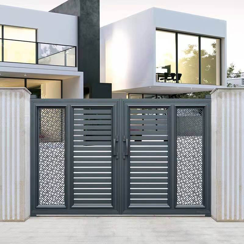 high quality electric driveway aluminum lock main gate design made in China