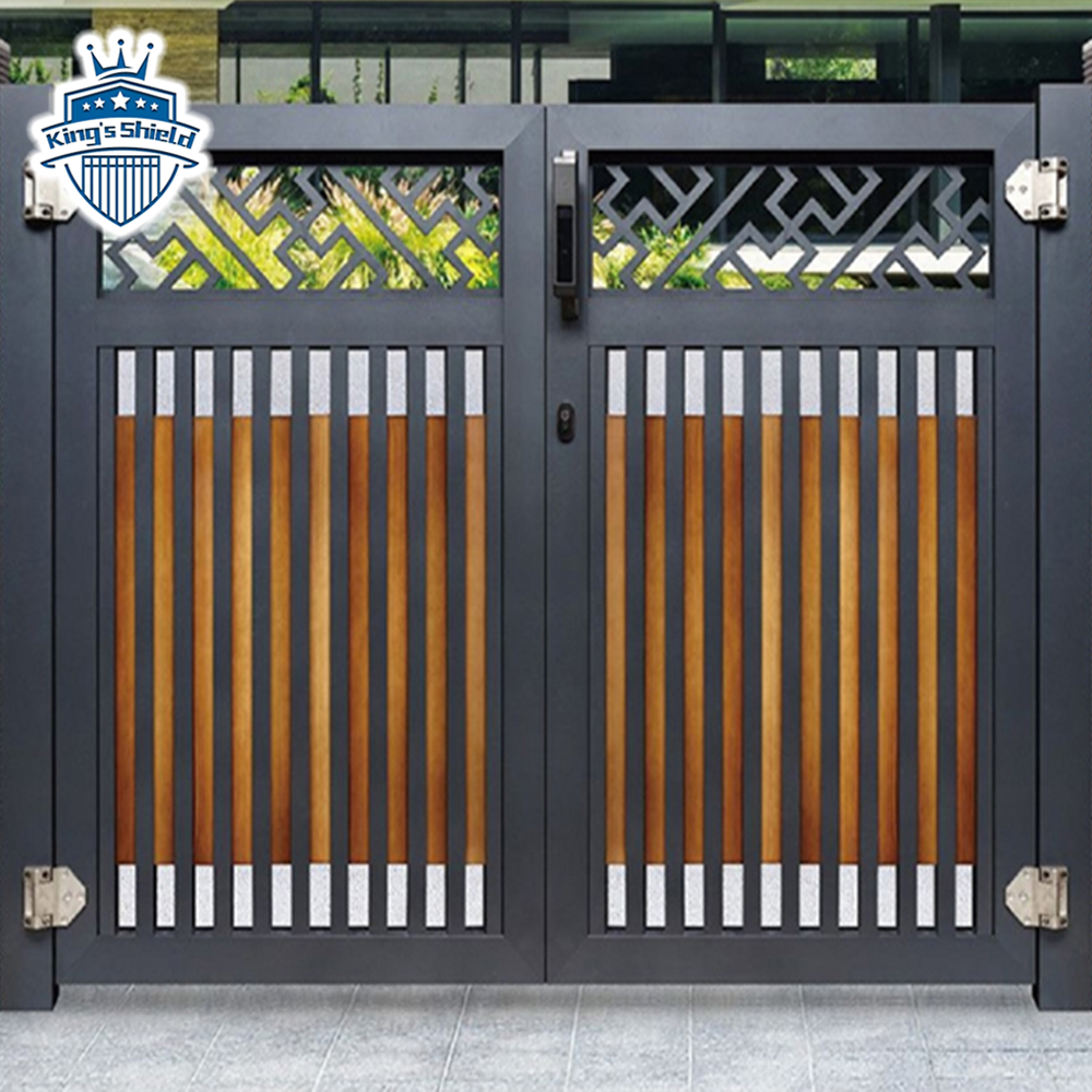 powder coated Aluminum Driveway Latest Outdoor Main Designs Modern Private Metal Automatic Swing Gate